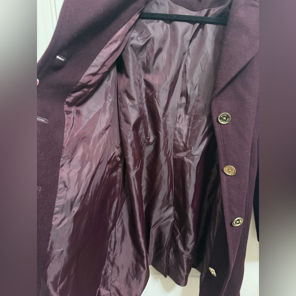 MICHAEL Michael Kors Women's Burgundy Trench Coat - Picture 4 of 5